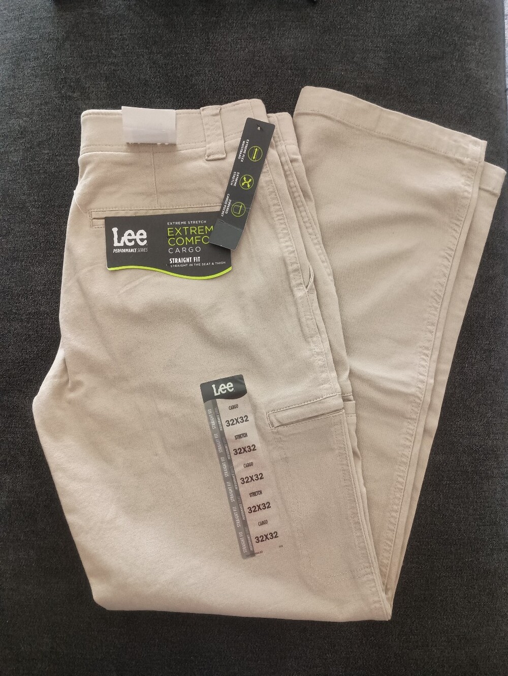 Lee Mens Cargo Khakis NWT